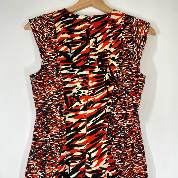 French Connection V-Neck Sleeveless Sheath Dress Size 6 Maximalism Party Office - Picture 7 of 13
